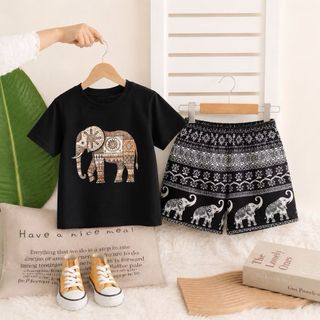 SETELAN BAJU ANAK LAKI-LAKI DAN PEREMPUAN VIRAL GAJAH THAILAND USIA 1-5 TAHUN TERBARU