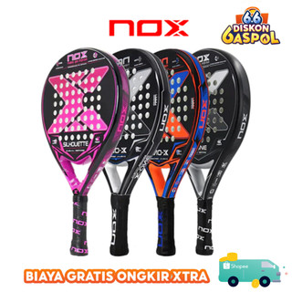 [ORI] NOX SILHOUETTE/X-ONE Evo Padel Racket 3K FIBER CARBON All Level & Easy Play Bentuk Tetesan Air Ringan & Mudah Ayun Promo 7.7