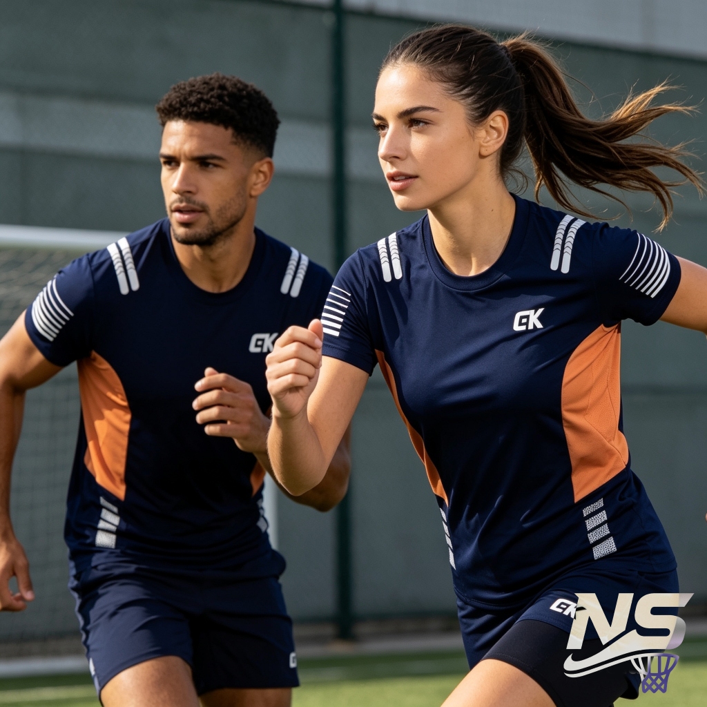 GYM SPORTS CLOTHES สําหรับผู้ชายและผู้หญิงผู้ใหญ่ SLIM FIT GYM เสื้อยืดสั้น-SLEEVED FITNESS เสื้อยืด