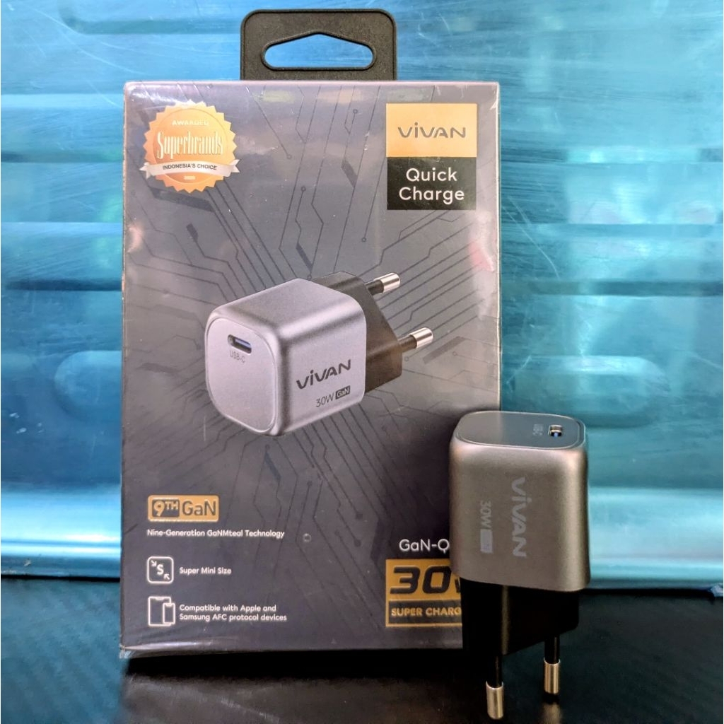 VIVAN GaNQ30 SUPER CHARGER/Batok Charger Super Mini ขนาด 30W