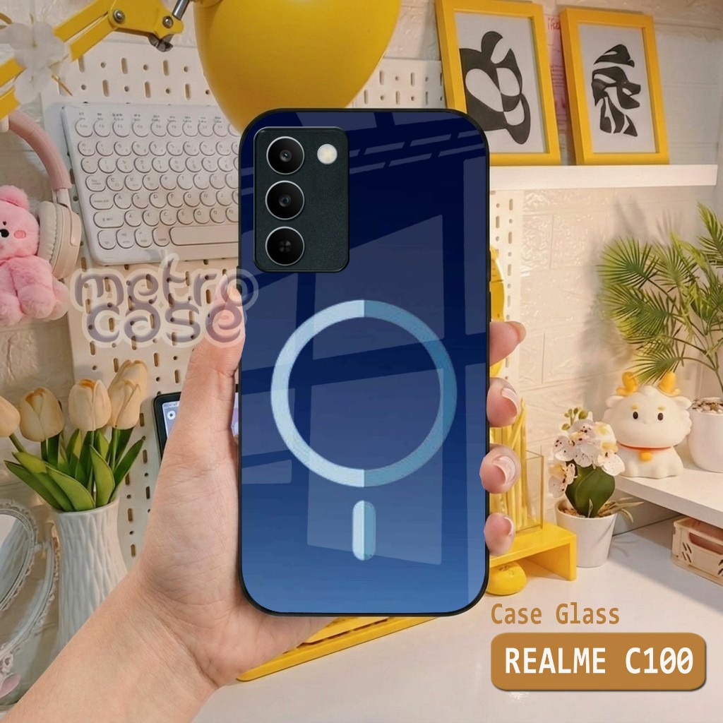 Softcase Glass Glossy Glass REALME C100 - REALME C100i - REALME - MAGSAFE MOTIF - G76