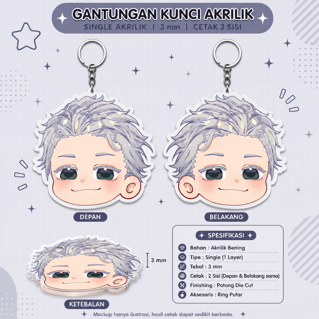 GANTUNGAN Umemiya Bofurin Wind Breaker พวงกุญแจอนิเมะ - Bofurin Wind Breaker พวงกุญแจอนิเมะ