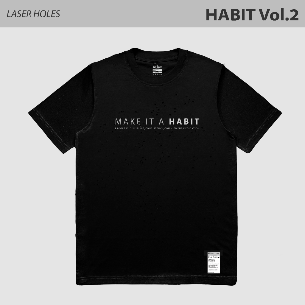 เสื้อยืด Rundawn Unisex Laser Holes – เสื้อยืดแขนสั้นสําหรับวิ่ง – • HABIT Vol.2