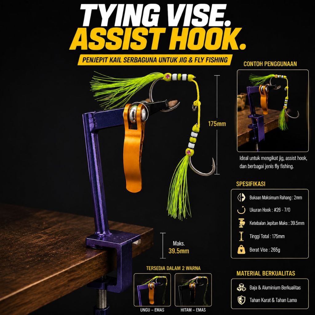 MATA อุปกรณ์ตกปลา Tying Vise / ปากกาจับตะขอตกปลา / เครื่องมือหนีบตะขอช่วย TYF