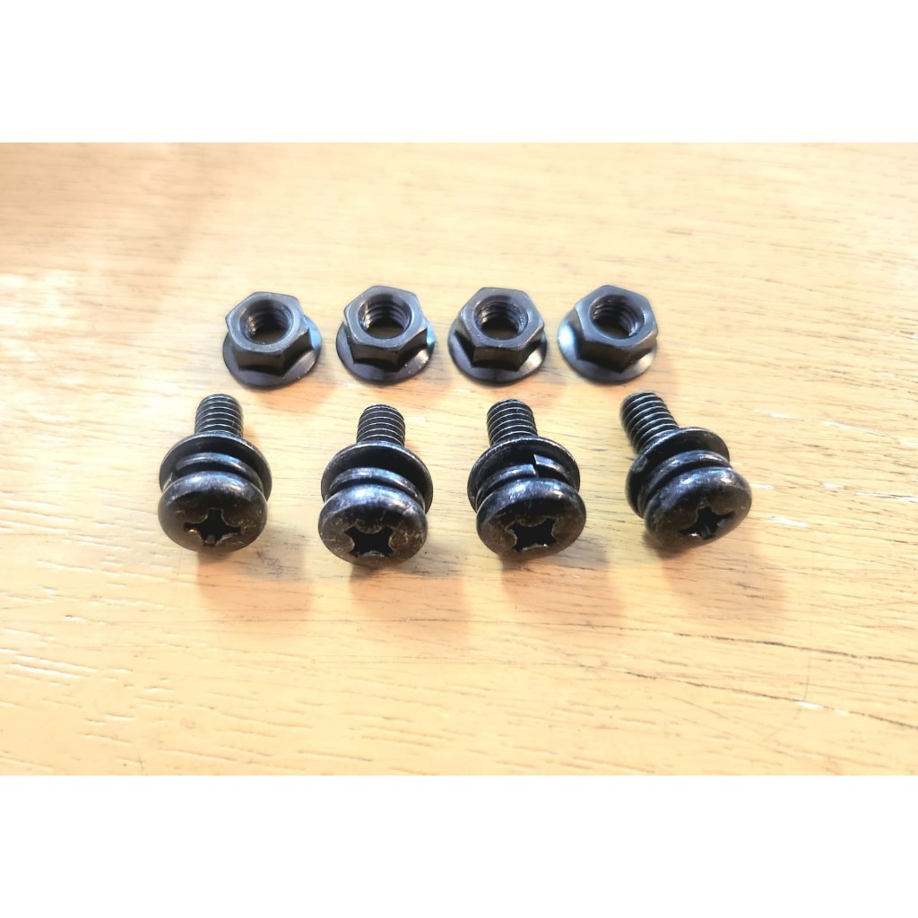 10 ชิ้น / 10 ชุด 10 สลักเกลียวแหวนคู่ M6x15 สีดํา / JP สลักเกลียวแหวนคู่ M6x15 สีดํา