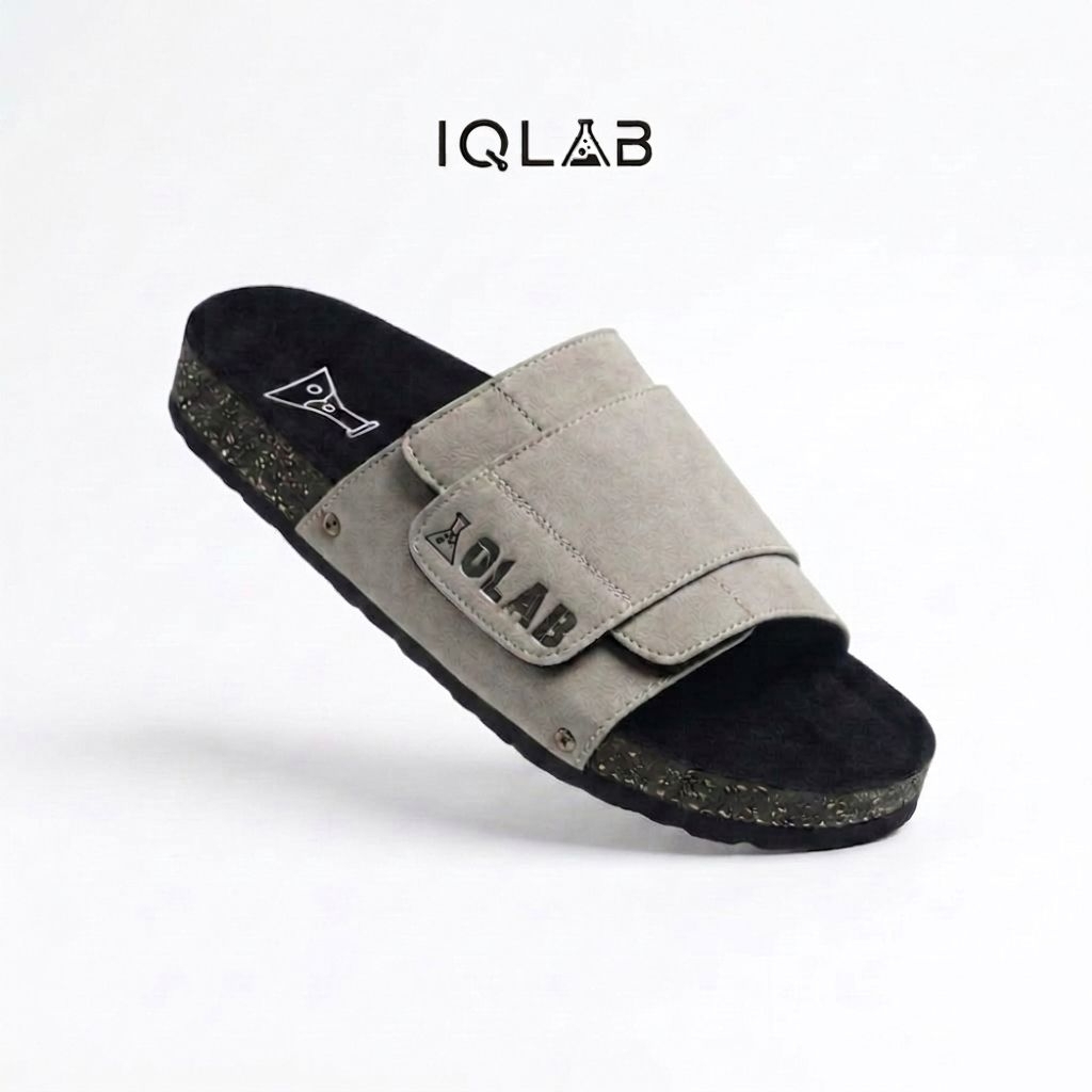 Iqlab Footwear - Cleo Grey - รองเท้าแตะลําลอง - รองเท้าแตะสไลด์ - Slip On Sandals - รองเท้าแตะ Slop