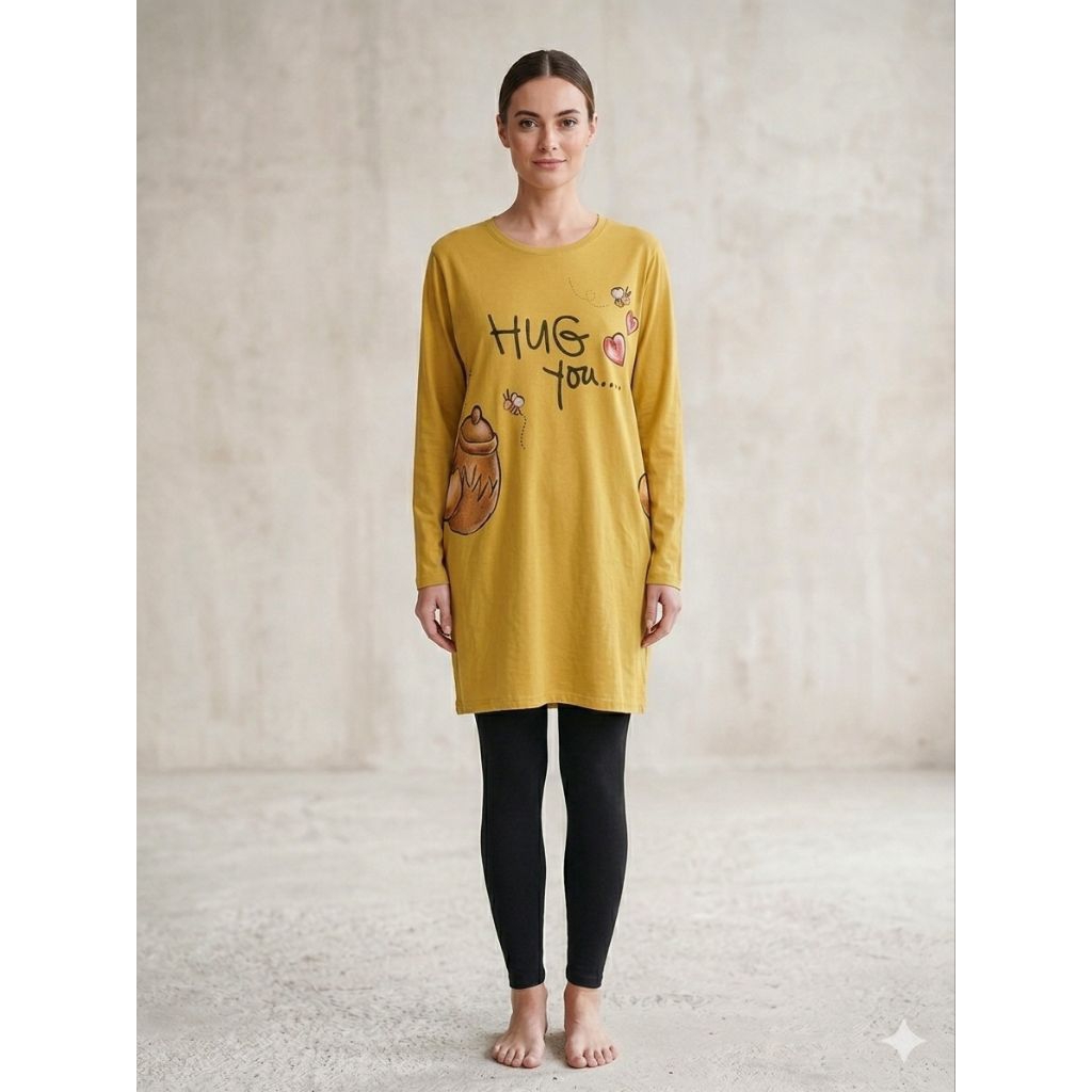 POOH LONG TUNIC SWEATER OVERSIZE