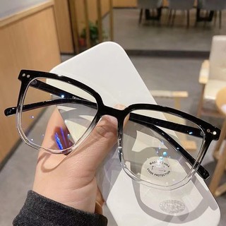 Fashion Kacamata Transparan Anti-Radiasi Wanita/ Kacamata Korea Wanita Sunglass Retro Bentuk Kotak Eyeglasses