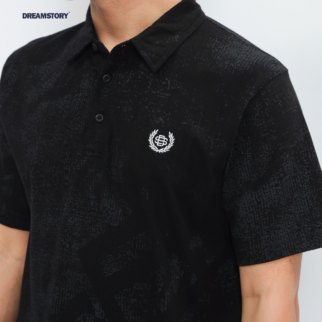 DREAM STORY - เสื้อโปโล Fon Brush Cotton Comed 24s สีดําเสื้อยืดคอปกสําหรับบุรุษและสตรี Distro เสื้อ