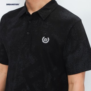 DREAM STORY - Polo Shirt Font Brush Cotton Comed 24s Black Kaos Kerah Pria Wanita Baju Kaos Kerah Distro