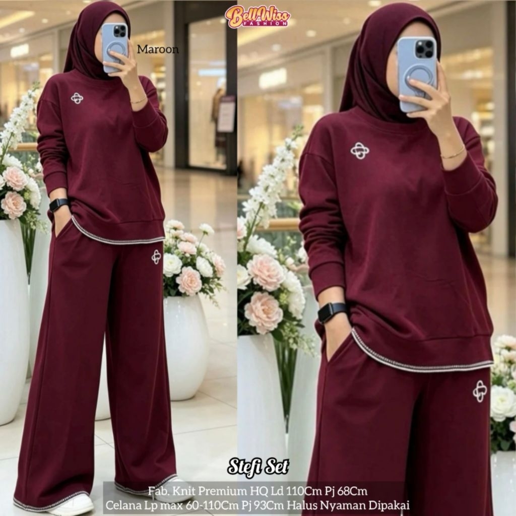 TEVI ELEGANT SPORTY SERIES ชุด/ชุดกีฬาผู้หญิง/พรีเมี่ยม HQ KNIT/LD 110 ซม.