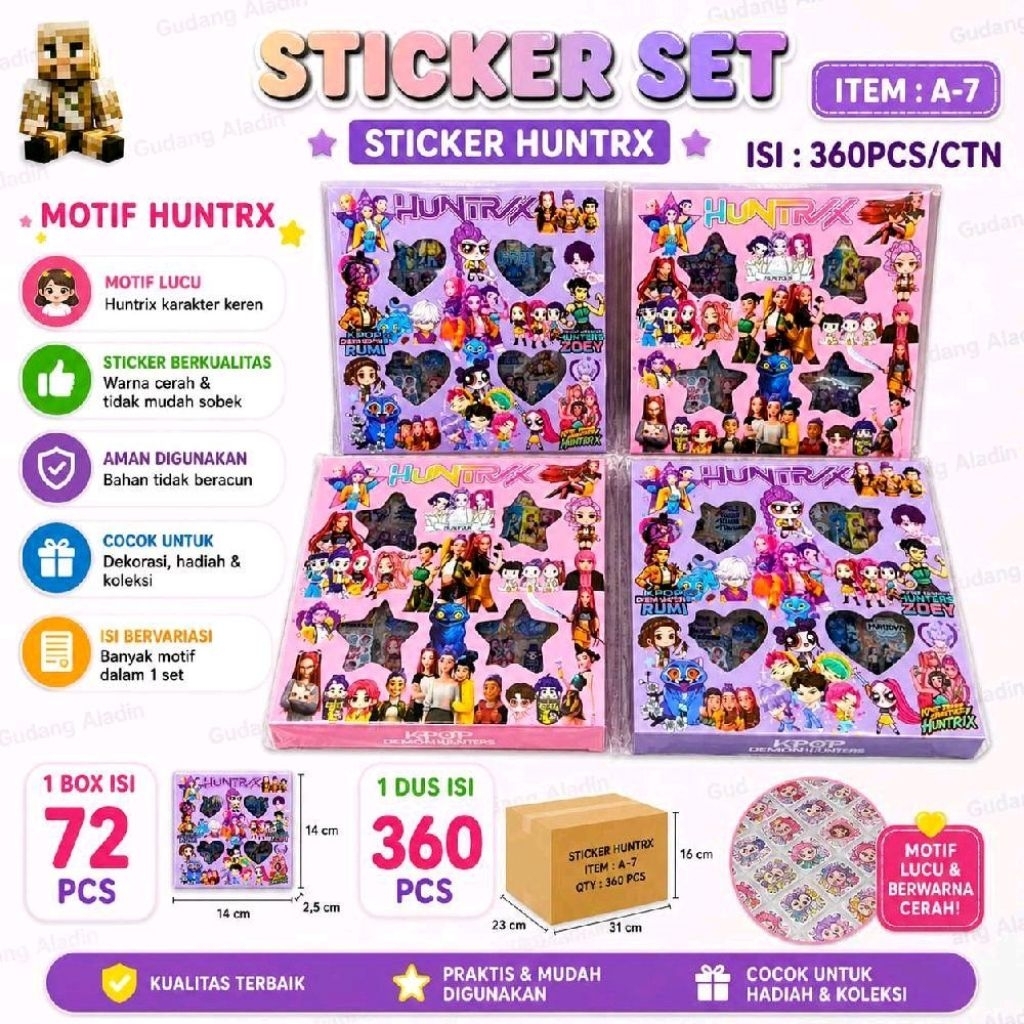 HUNTRAX ZOOTOPIA สติ๊กเกอร์ LOTSO สติ๊กเกอร์ MOMO MIX STICKERS 1 กล่องกันน้ํา - สติ๊กเกอร์รับกล่อง 1