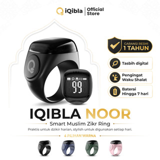 iQibla Zikr Ring Noor N01 Smart Tasbih Digital Hitung Zikir Harian Muslim Modern Baterai Tahan Lama Cincin Zikir