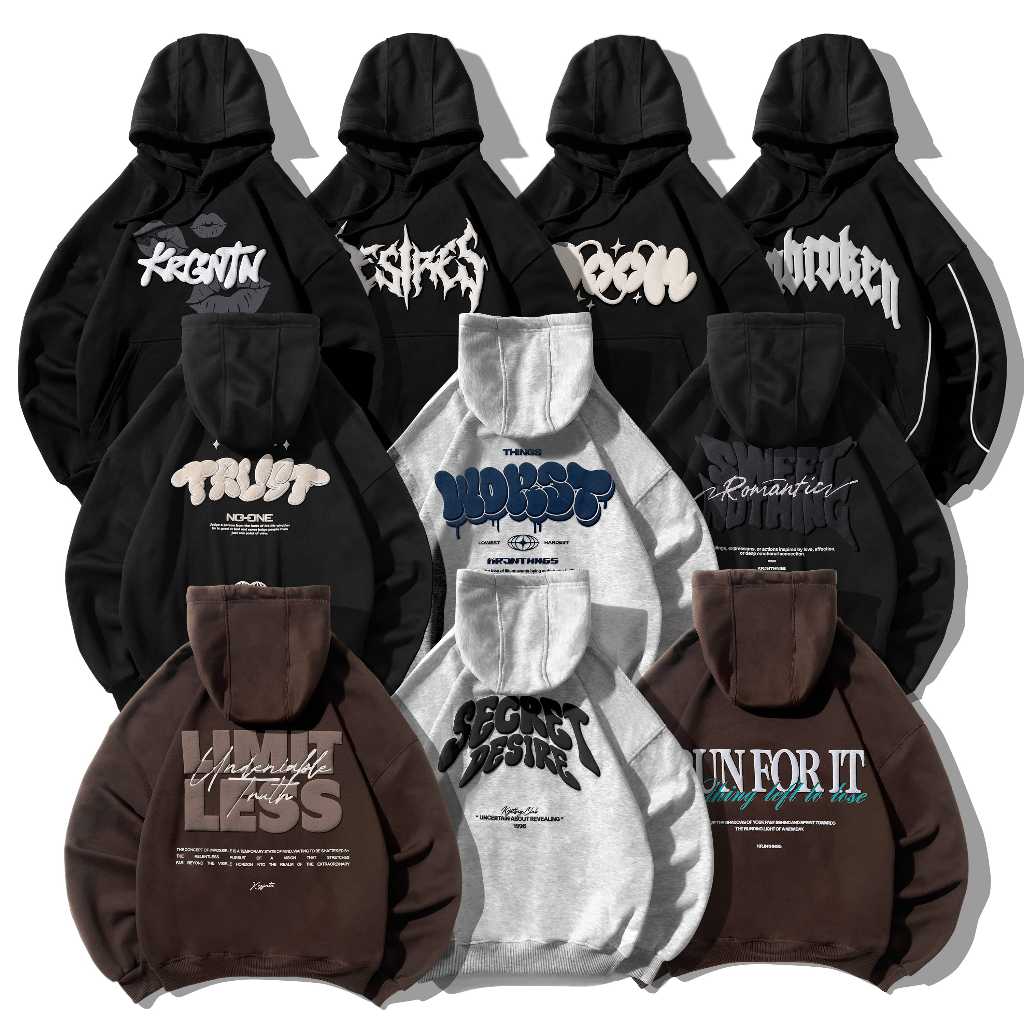 "VOLUME 3" BOXY HOODIE JUMPER / MENS BOXY HOODIE JUMPER DISTRO
