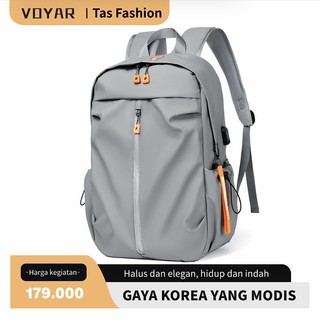 VOYAR Tas Ransel Pria Mode Baru Kasual Tas Sekolah Backpack Tas Laptop Pria Kasual Tahan Air