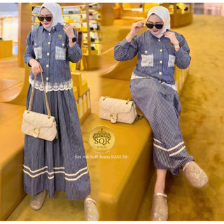 Setrok Soft Jeans Ranum Uni Ara || Setrok Premium Uni Ara || Setrok Wanita Kekinian