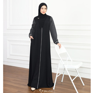 Salvina Hijab I Viona Dress I Dress Salur - Daily Wear I Outfit Produktif Wanita Muslimah