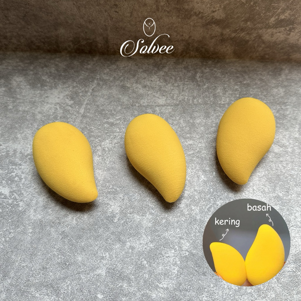 Solevee - ฟองน้ําแต่งหน้า MANGO - Shape MANGO, Antimicrobial, Elastic
