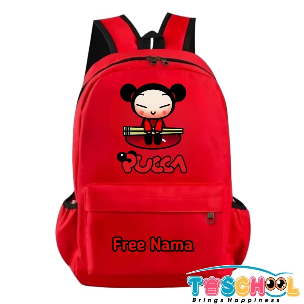 PUCCA CHARACTER CHILDRENS BACKPACK ฟรีชื่อ