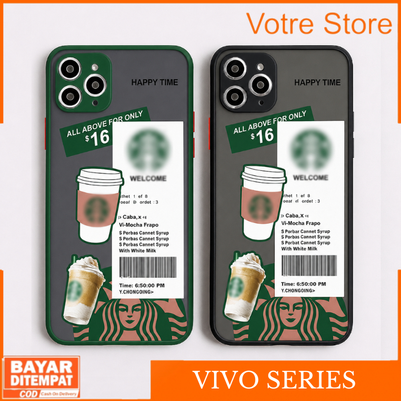 เคส O Vivo Y21 Y21S Y21A Y21E Y21T Y33S Y33T Y20 Y20i Y20S Y12S Casing Softcase Coffee Cover Camera