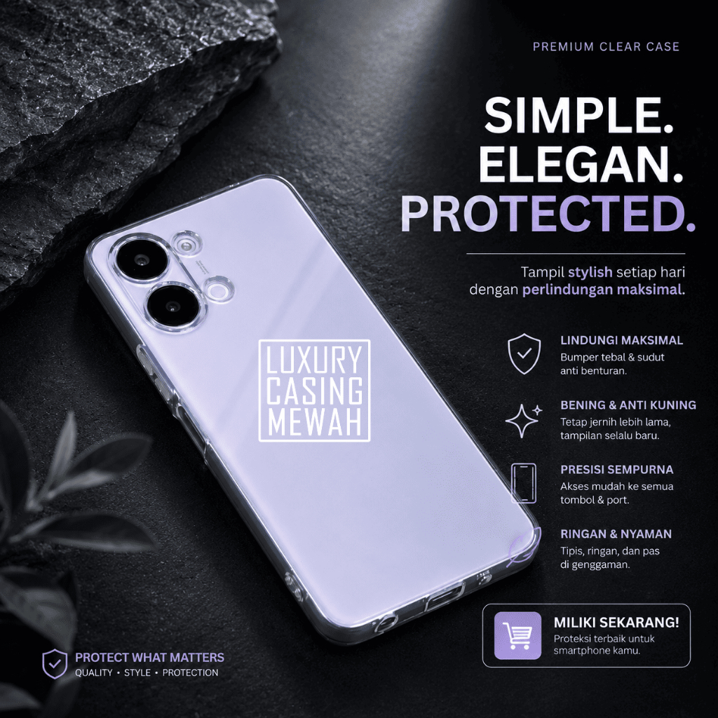 Bumble - Vivo Y11D Vivo Y05 Softcase Clear Case Bening 2.0mm Case Vivo Y11D Vivo Y05 CH-01