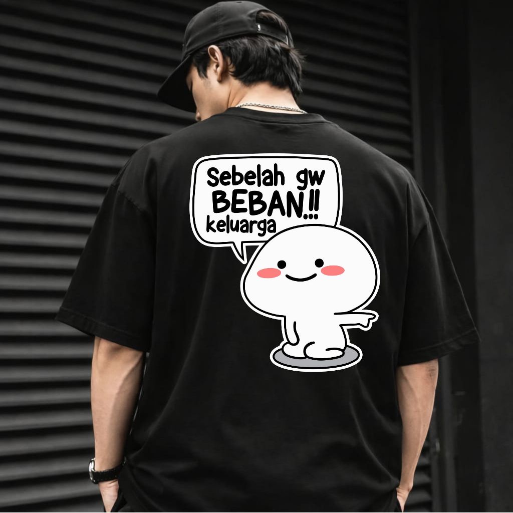 DAILY URBAN / / เสื้อยืดสีดําญี่ปุ่น EMO ONE SIDE OF FAMILY LOAD B / DISTRO CLOTHES / เสื้อยืด JUMBO