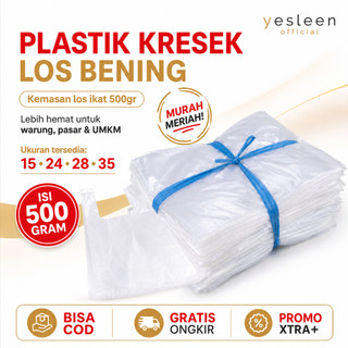 Plastik Kresek Loss Bening Ekonomis Isi Banyak Berat 500gram Bahan HD Transparan Foodgrade Tidak Berbau Ukuran 15x33 24x44 28x50 35x65 -yesleen.official