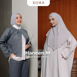 (Xora) Haneen Viscose Rayon Size M - Hijab Instan Bergo Malay Kerudung Wanita Muslim Daily Non Pad