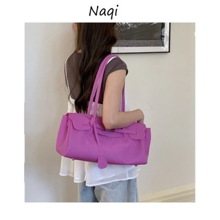 Tas Bahu Warna Kuning Susu Dengan Kunci Jelly Transparan, Nyaman & Serbaguna Untuk Kantor