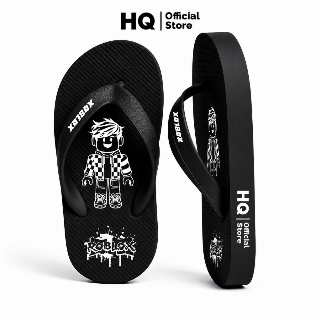 HQ_ รองเท้าแตะสําหรับเด็กผู้ชายวัสดุฟองน้ําตัวอักษร Roblox น่ารักกันลื่น