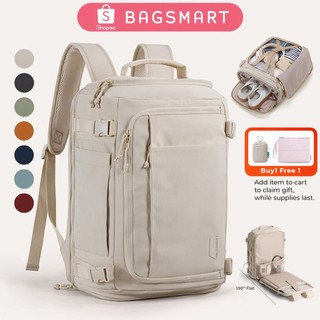 BAGSMART Travel Backpack Tas 38L 15.6Inch Laptop Waterproof Carry On Daypack Travel Duffel Bag