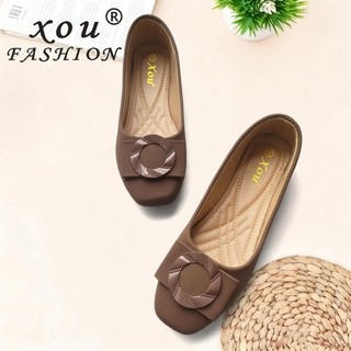 XOU Fashion Flatshoes wanita Korea Sepatu flat breathable pilihan baru untuk musim panas A-04