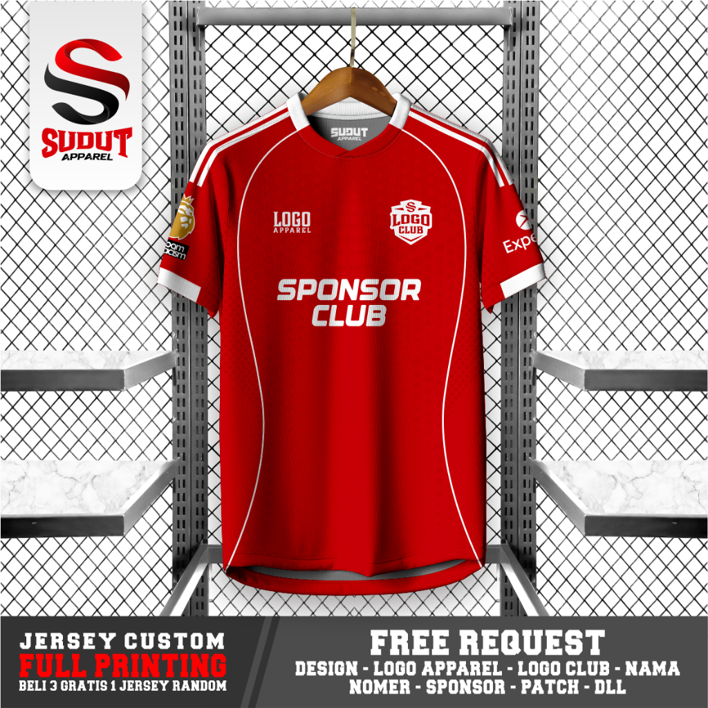 FANTASY LVPL HOME SPORT CUSTOM JERSEY 25-26 พิมพ์เต็ม I ฟรี NAME & NUMBER I CORNER APPAREL