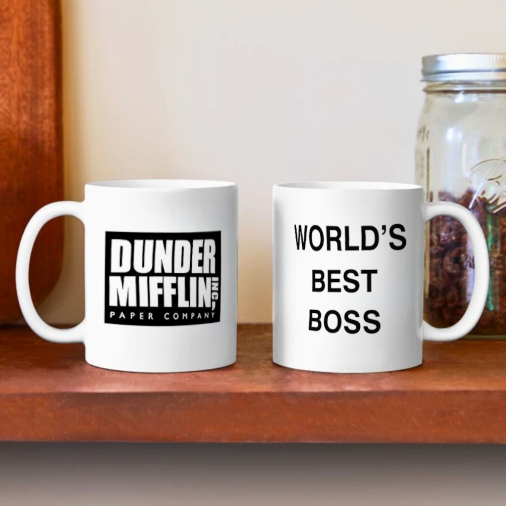 Worlds Best Boss Dunder Mifflin The Office แก้วกาแฟ Michael Scott