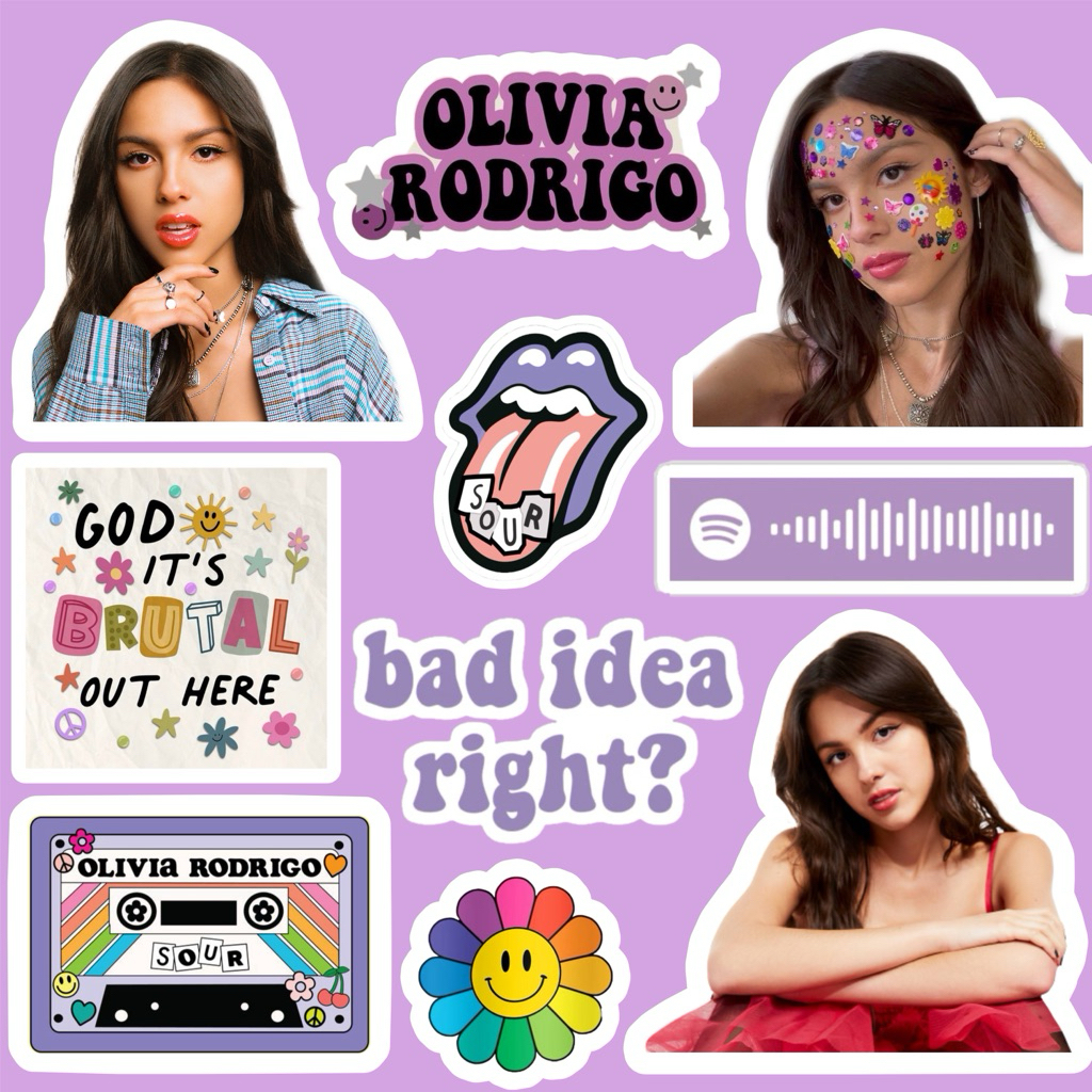 Olivia Rodrigo Sticker (Cuted) Waterproof / Olivia Rodrigo Sticker Pack