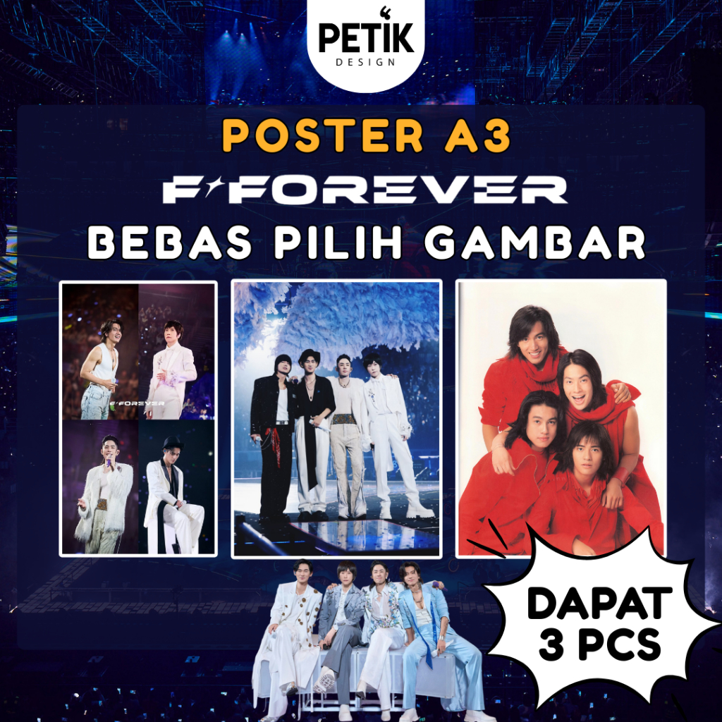 ซื้อ 1 แถม 3 โปสเตอร์ F FOREVER F4 METEOR GARDEN A3 ขนาด Jerry Yan Vic Chou Vanesa Wu Anshin | ฟรี ท