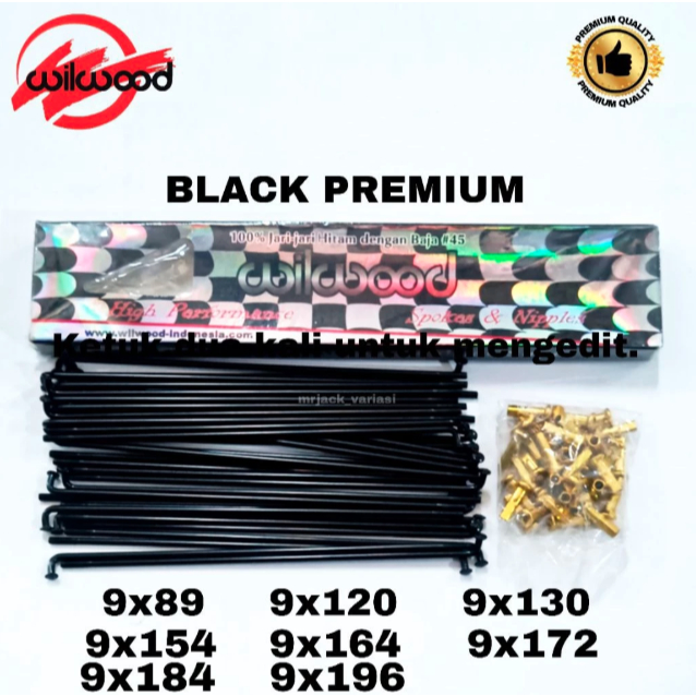 WILWOOD VICTORY BLACK NEEPLE GOLD SPOKES SPOKES