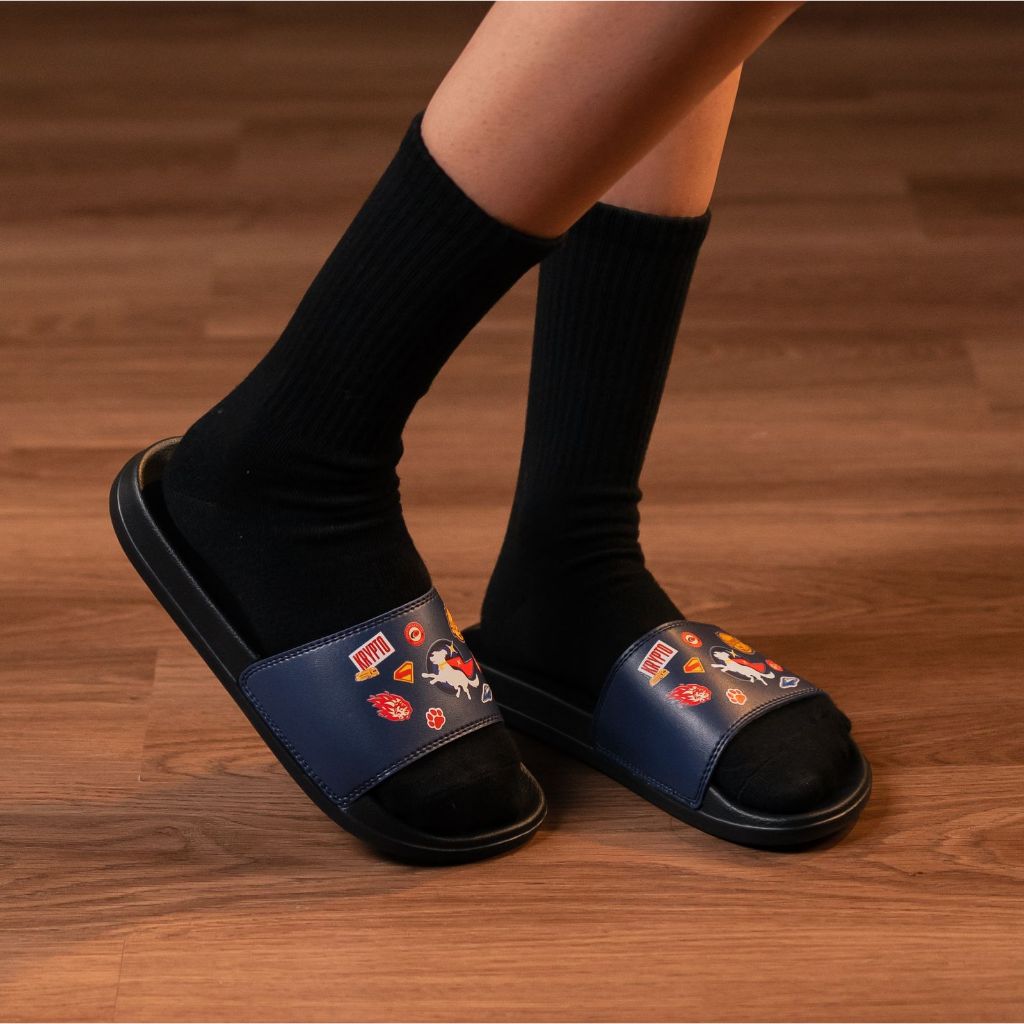 Thesilversky Krypto Supergirl Navy Slides Sandal Premium
