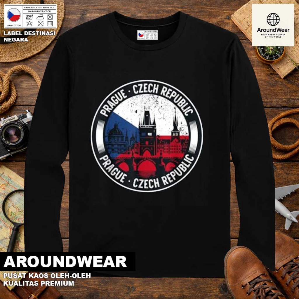 เสื้อยืด LONG-SLEEVED โดย CZECH 10 พร้อมแท็ก ASAL CZECH REPUBLIC SOUVENIR ของขวัญระดับพรีเมียม