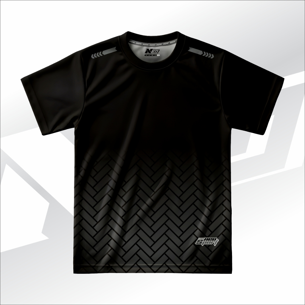 นีโอสปอร์ต | V1 BLACK RUNNING SPORT JERSEY | เสื้อแข่งแบดมินตัน | เสื้อแข่งแบดมินตัน | เสื้อฟุตบอล |