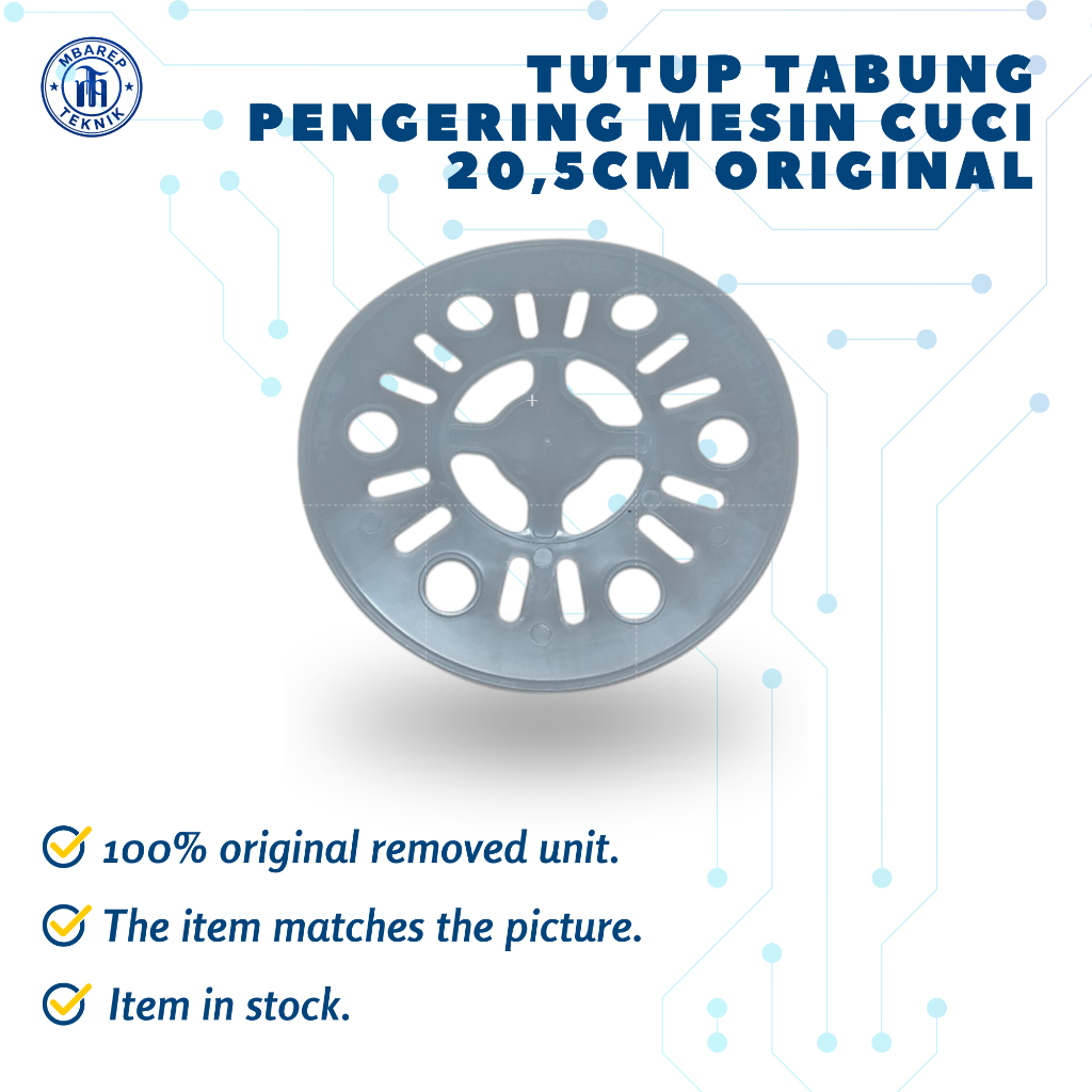 Tutup Pengering Mesin Cuci Sharp 2 Tabung Diameter 20,5 cm - Original Sharp, Cocok untuk Mesin Cuci 