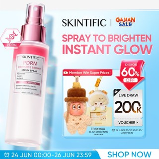 NEW LAUNCH | SKINTIFIC - PDRN Radiance Bright Serum Spray 100ml | Instant Glass Skin Kulit Glowing & Cerah dengan Niacinamide - Hydrating untuk Kulit Kusam dan Berminyak