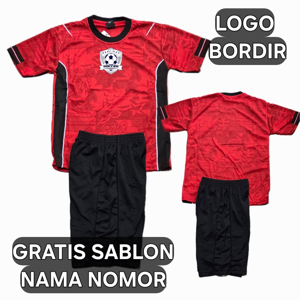 MERAH England Red World Cup 2026 Football Jersey Set Custom Name Number/Boys Football Shirt