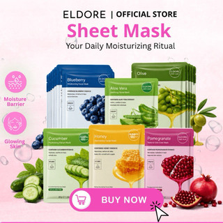 ELDORE Paket Isi 12  Masker Facial Sheet Mask