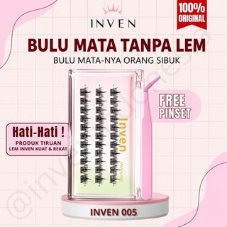 (LANGSUNG TEMPEL) INVEN 005 Bulu Mata Palsu TANPA LEM Premium Eyelash Mega Volume Look kode : 005 FREE PINSET / Tweezer hasil natural extensions bulumata bulu mata H005