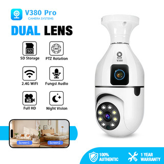 V380 Pro Dual Lens CCTV Kamera 8MP 360° Panoramic WiFi Connect To HP Night Vision Security IP Kamera