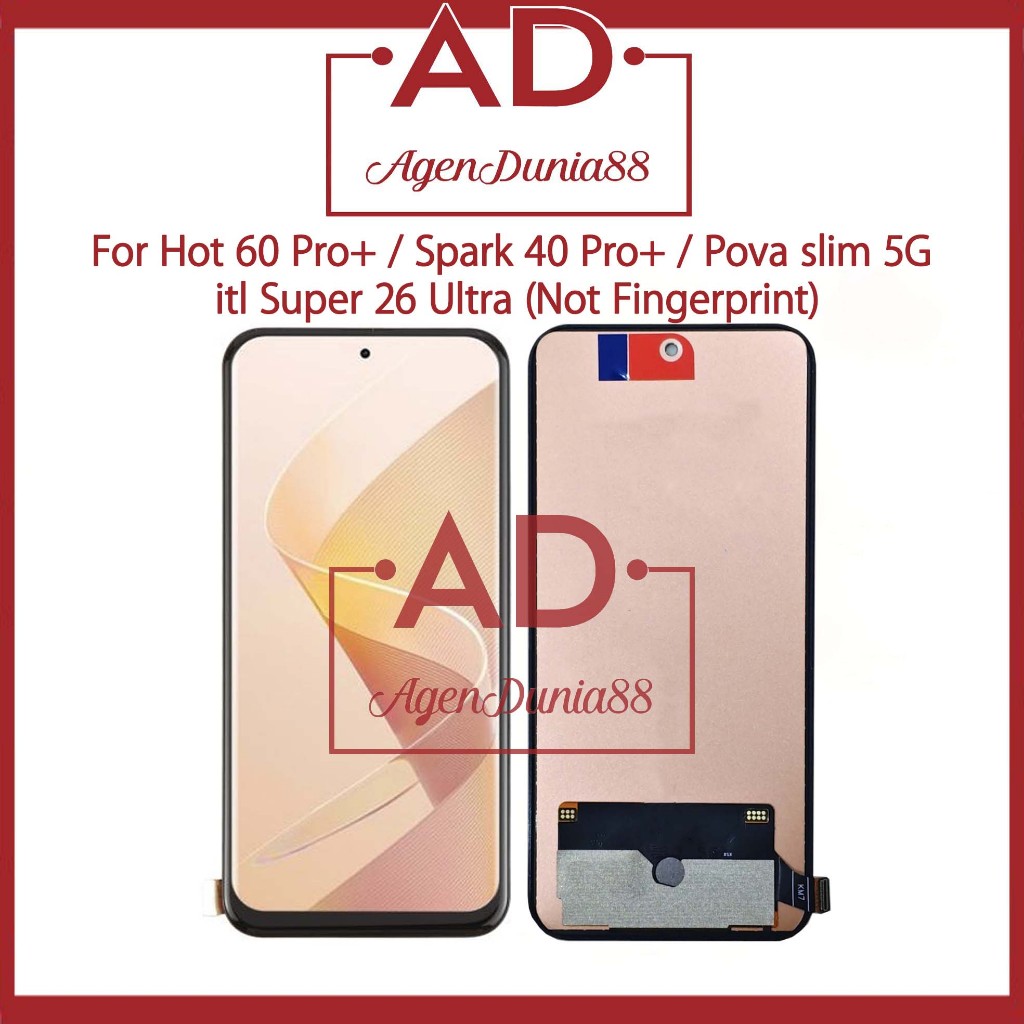 World Agent88 Lcd สําหรับ Infinix Hot 60 Pro Plus X6886 - Spark 40 Pro Plus KM7 - Pova Slim 5G KM9 -