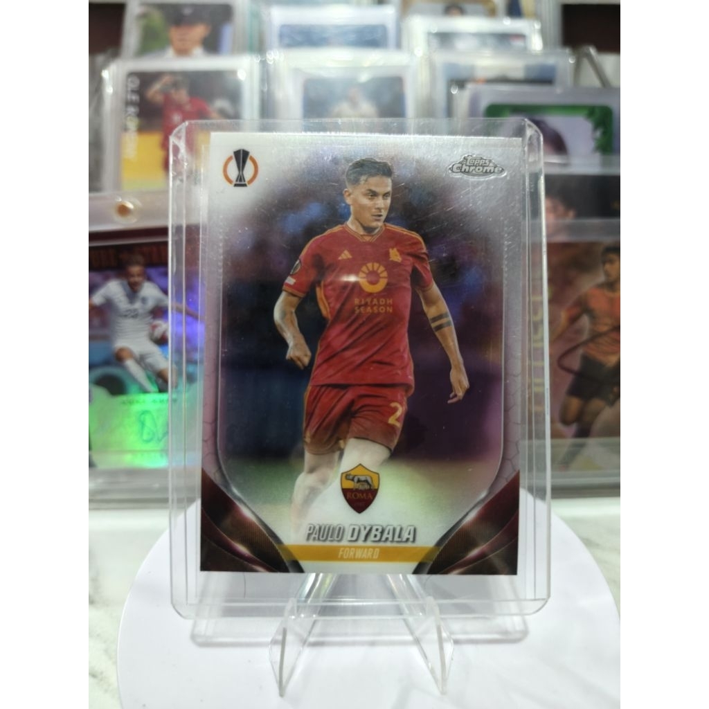 การ์ดฟุตบอล Topps Chrome Roma Paulo Dybala ดั้งเดิม Photocard