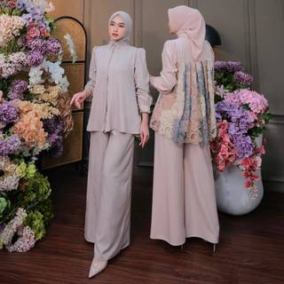 Dumma.id One Set Pakaian Wanita Athiya Set Cel Tifany Kill Mix Wool Chemical Setelan Mewah