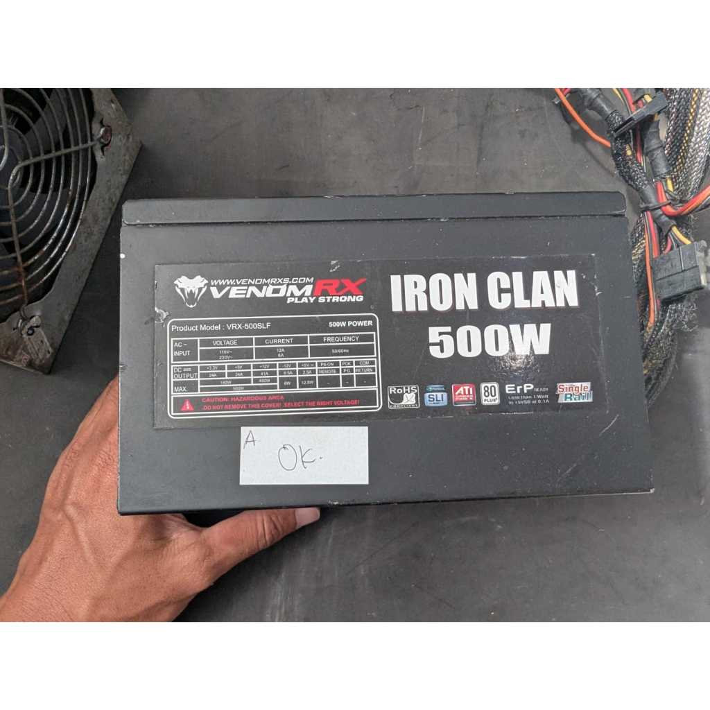 PSU VENOM RX 400W / 500W 80+ IRON CLAN, POWER SUPPLY VENOM